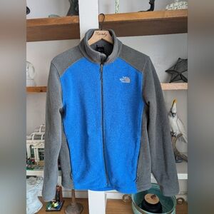 The North Face Men's Blue and Gray Fullzip Flash Dry Fleece Jacket Size Small